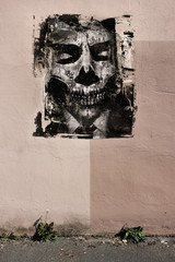 Totenkopf Tod Graffiti Graffitiwand