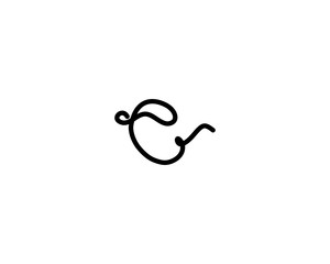 e letter signature logo