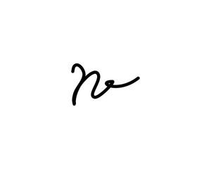Obraz premium n letter signature logo