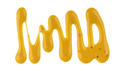 Honey mustard sauce isolated on white background