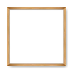 Square blank picture frame. Vector template