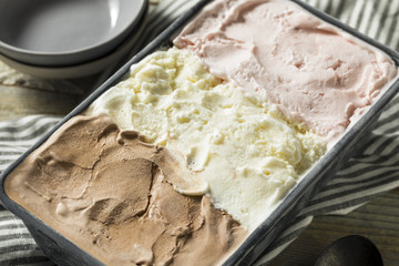 Homemade Neopolitan Ice Cream
