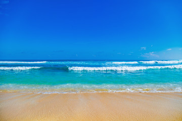 Exotic blue tropical ocean / sea tropical scenery.