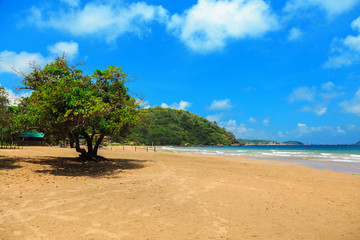Fototapeta na wymiar Empty tropical beach. Marble bay, Sri Lanka