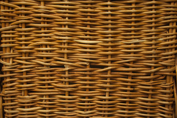 Braided wooden basket