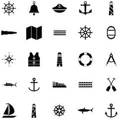 nautical icon set