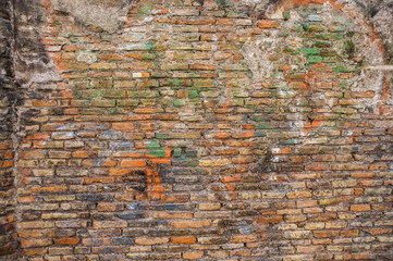 muro di mattoni colorato