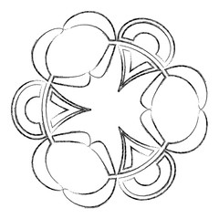 cover frame victorian style with floral shape vector illustration design