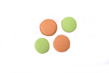 Orange and green macaroons