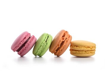 Colored french macaroons
