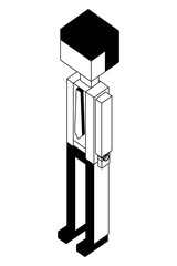 elegant businessman isometric icon vector illustration design