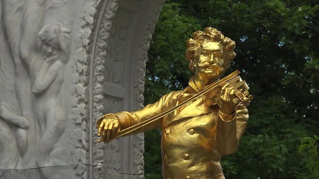 The gilded bronze monument of Johann Strauss, is one of the most known and most frequently photographed monuments in Vienna.The Stadtpark is the park with the largest number of monuments from Vienna.