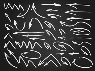 Vector arrows hand drawn set