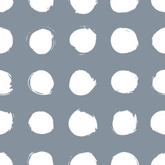 Round paint strokes seamless pattern