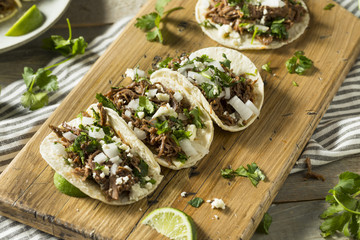 Spicy Homemade Beef Barbacoa Tacos