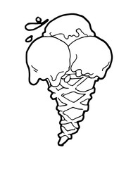 Ice cream cone isolated