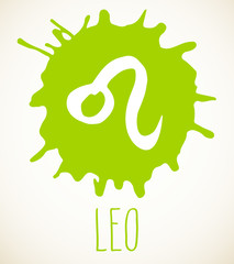 Leo Zodiac sign design element