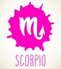 Scorpio Zodiac sign design element