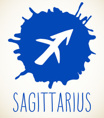 Sagittarius Zodiac sign design element