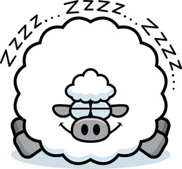 Cartoon Sheep Sleeping