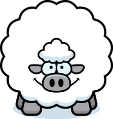 Happy Cartoon Sheep