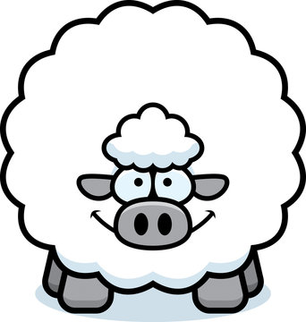 Happy Cartoon Sheep