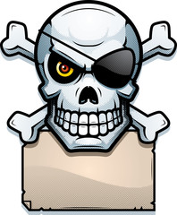Skull and Crossbones Sign Illustration