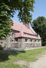 Russia, Kaliningrad region, Yantarny settlement (Palmniken). July 5 2012. Church Of The Most Holy Mother Of God