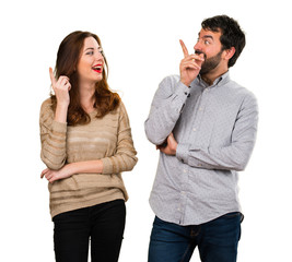 Young couple thinking