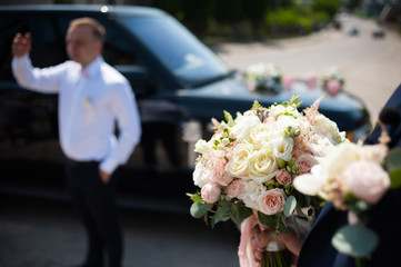 Beautiful wedding bouquet for bride