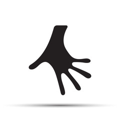 Hand silhouette on a white background