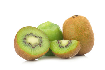 Fototapeta premium kiwi fruit half sliced isolated on white background
