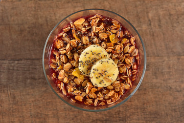 Acai berry cup up view