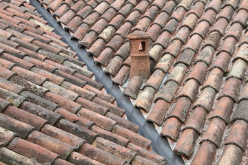 antiche tegole tetto italia texture