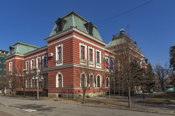 Fototapeta na wymiar Building of Town hall in Town of Kyustendil, Bulgaria