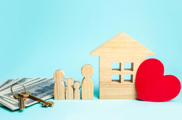 concept of real estate, housing for the family, buying and selling of quarters, apartment rental,...