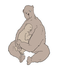 mother bear with her son