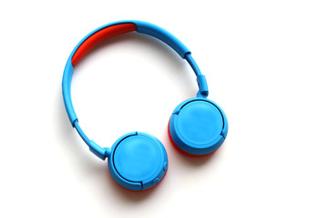 Blue wireless headphones for children