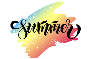 Vector text summer time for print t shirt souvenirs banner card