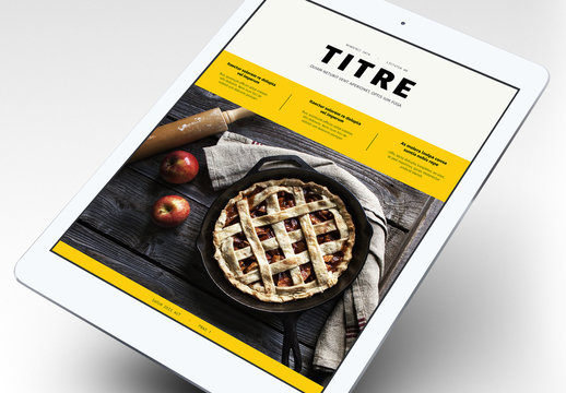 Mod&egrave;le d'e-book de cuisine gourmet