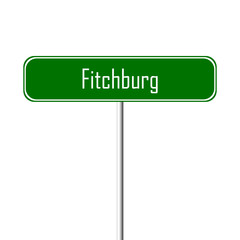 Fitchburg Town sign - place-name sign