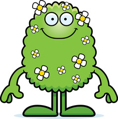 Cartoon Plant Monster Smiling