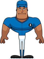 Cartoon Bored Baseball Player