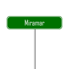 Miramar Town sign - place-name sign