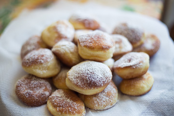 Doughnuts with confectionery sugar
