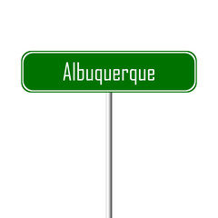 Albuquerque Town sign - place-name sign