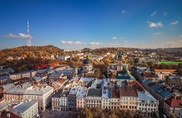 Fototapeta na wymiar Lviv panoramic view