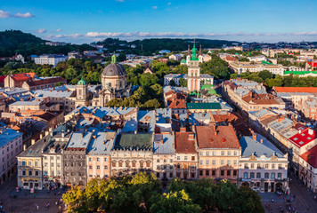 Obraz premium Lviv panoramic view