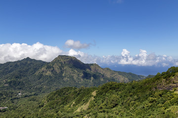 Fototapeta na wymiar Mountains near the Bena traditional village in Flores, Indonesia.