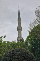 Obraz premium Minaret of Sultan Ahmet Masjid